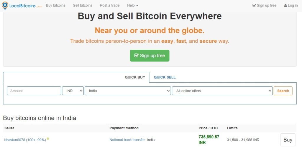 buy bitcoin localbitcoins

