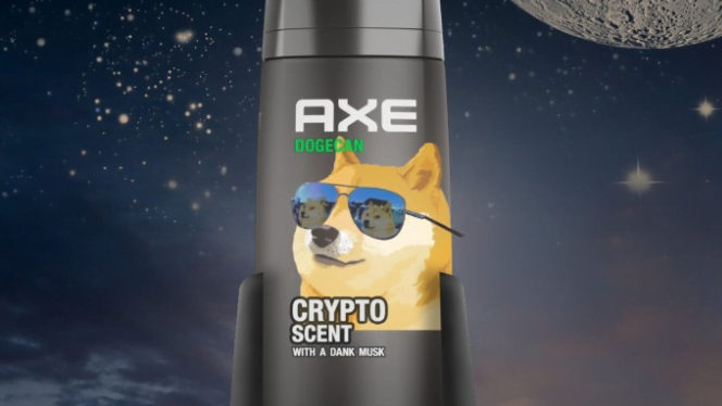 dogecoin axe spray for sale