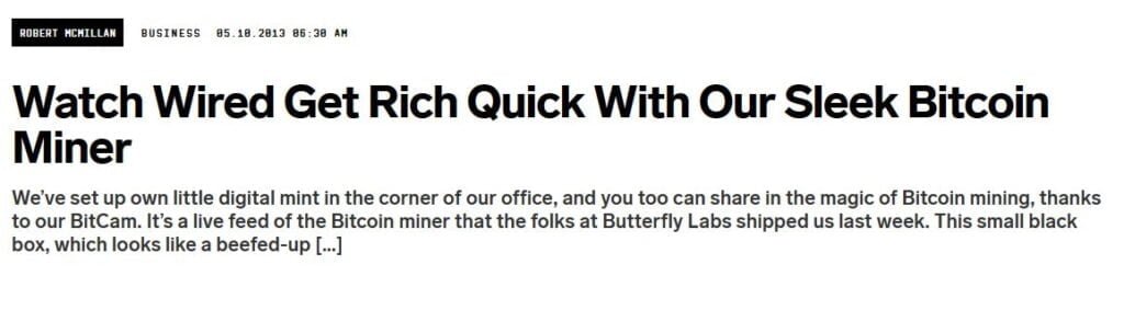 In 2013 Wired destroyed 13 bitcoins as a part to create a news 4