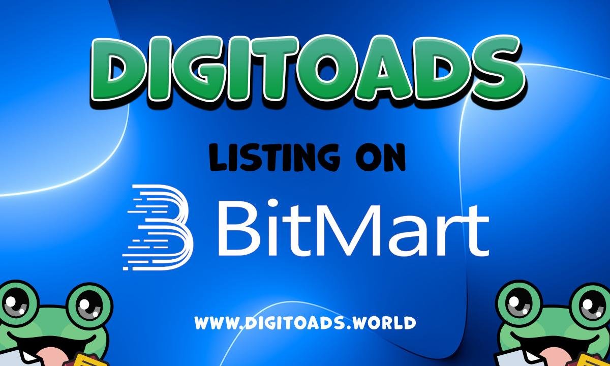 New Meme Coin DigiToads (TOADS) token to list on BitMart Exchange 2