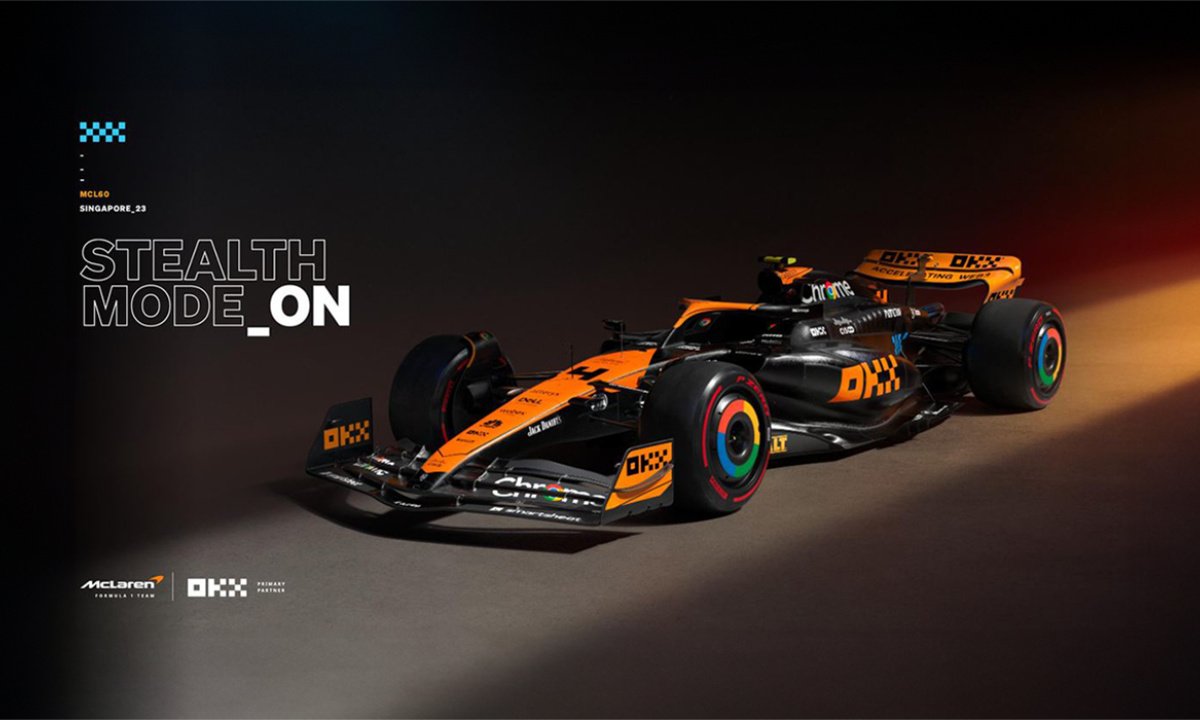 OKX Switch McLaren MCL60 Race Car To Stealth Mode For The Singapore Grand Prix 2