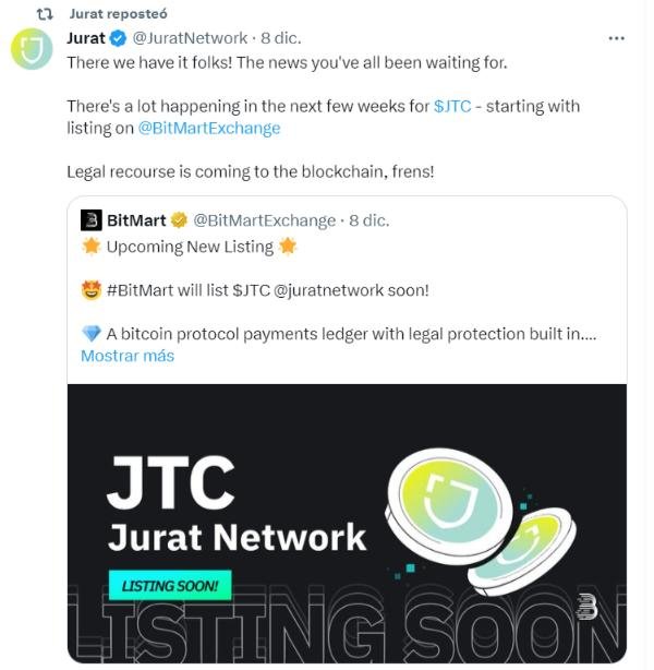 $JTC Network, a New Layer 1 Blockchain Focused on Legal Enforcement, To List On BitMart Exchange 7